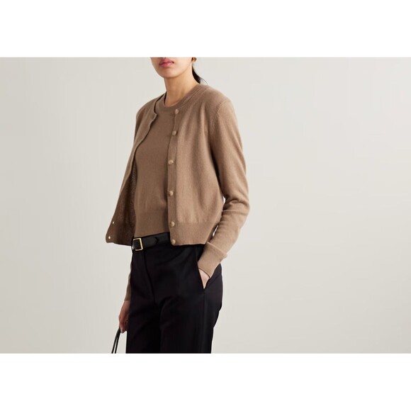 Nili Lotan March Cashmere Cardigan Sweater Size XS Tan - Picture 1 of 11